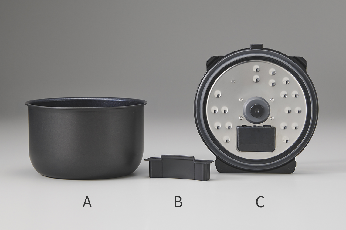 只需清洗3个部件