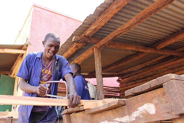 Local workers in the DRC.