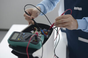 Staff performing product maintenance.