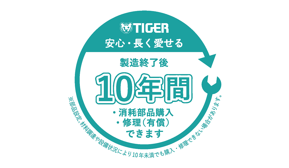 補修用部品10年保有